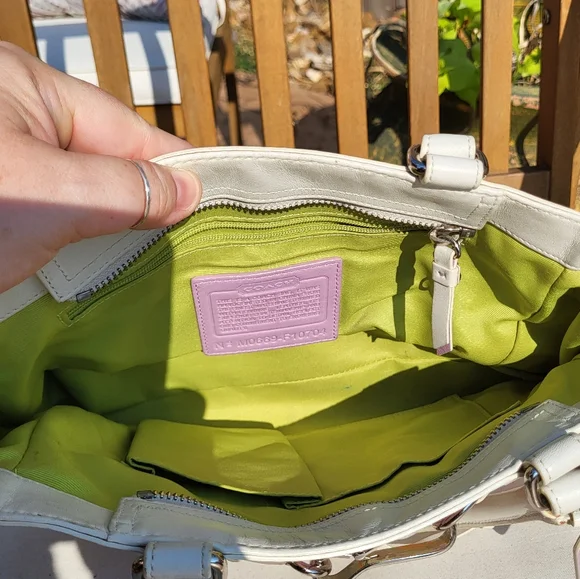 Y2K Coach F10704 Hamptons Stripe Satchel Bag - Picture 7 of 9